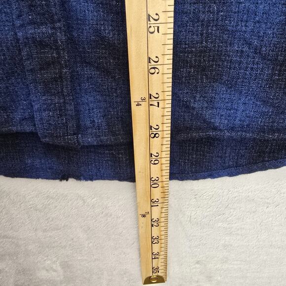 HOLES Pendleton Shirt Mens Medium Blue Plaid Virgin Wool Button Down Long Sleeve - Picture 12 of 12